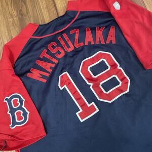 Vintage Daisuke Matsuzaka #18 Alt Majestic Jersey MLB Boston Red Sox Men’s 2XL